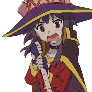 😧 emoji Megumin and friends — @stckrRobot Telegram sticker 18 of 120