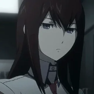 😒 emoji Kurisu, Asami, science & more Telegram sticker 8 of 120