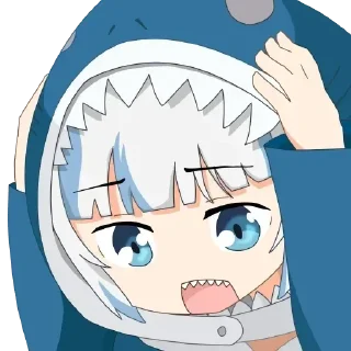 😊 emoji Gawr Gura Telegram sticker 12 of 50
