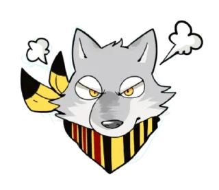 😡 emoji Gray wolf Telegram sticker 8 of 40