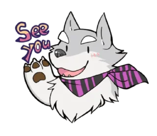 😊 emoji Gray wolf Telegram sticker 18 of 40