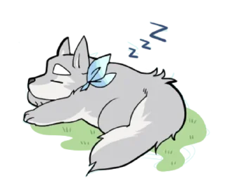 😴 emoji Gray wolf Telegram sticker 9 of 40