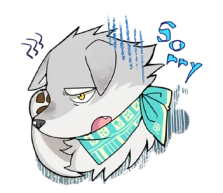 😵 emoji Gray wolf Telegram sticker 7 of 40
