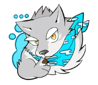 😃 emoji Gray wolf Telegram sticker 16 of 40