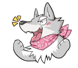 😁 emoji Gray wolf Telegram sticker 12 of 40