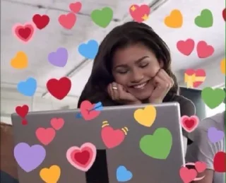 😍 emoji Zendaya Telegram sticker 15 of 47