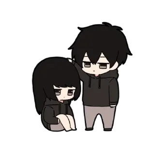 😊 emoji Low tension couple sticker animated @kal_pc Telegram sticker 4 of 24