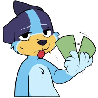 😓 emoji Bluey! Telegram sticker 18 of 64