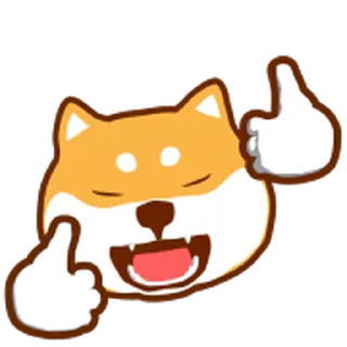 😊 emoji 狗哩狗氣阿柴動動表情貼 第二彈 Telegram sticker 21 of 40
