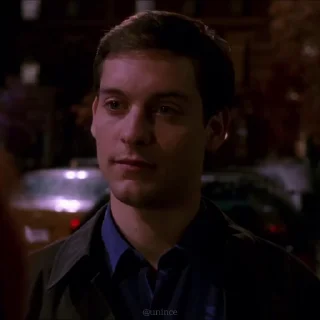 🕸 emoji ャ. Tobey Maguire ；@Unince . Telegram sticker 17 of 50