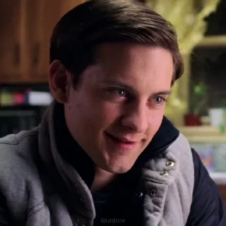 🕸 emoji ャ. Tobey Maguire ；@Unince . Telegram sticker 24 of 50
