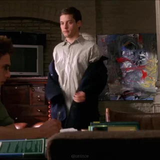 🕸 emoji ャ. Tobey Maguire ；@Unince . Telegram sticker 13 of 50