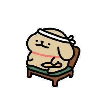 😊 emoji Baby Retriever daily life (Maltese 線條小狗) @kal_pc Telegram sticker 9 of 24