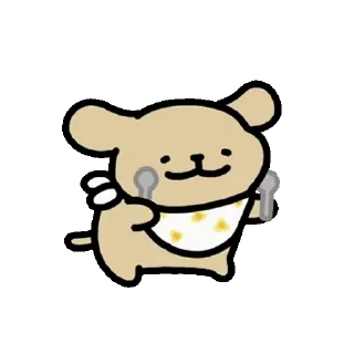 😊 emoji Baby Retriever daily life (Maltese 線條小狗) @kal_pc Telegram sticker 8 of 24