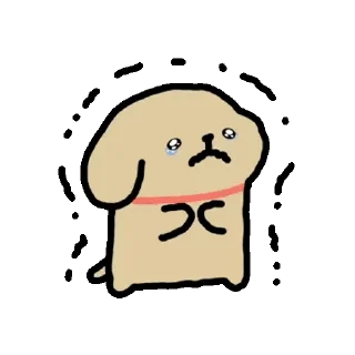 😊 emoji Baby Retriever daily life (Maltese 線條小狗) @kal_pc Telegram sticker 6 of 24