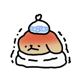 😊 emoji Baby Retriever daily life (Maltese 線條小狗) @kal_pc Telegram sticker 20 of 24