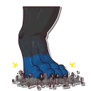 🐾 emoji Midnight Wolf Telegram sticker 5 of 33