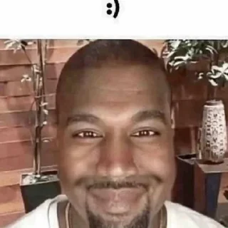 😄 emoji kanye Telegram sticker 15 of 15
