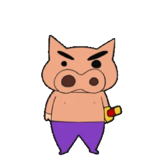 😊 emoji 不理不理左衛門動態貼圖 (Crayon Shin-chan 蠟筆小新) @kal_pc Telegram sticker 5 of 24