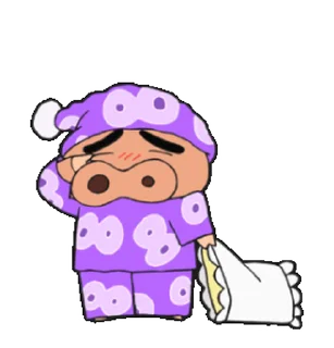 😊 emoji 不理不理左衛門動態貼圖 (Crayon Shin-chan 蠟筆小新) @kal_pc Telegram sticker 21 of 24