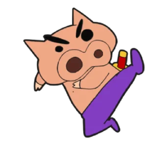 😊 emoji 不理不理左衛門動態貼圖 (Crayon Shin-chan 蠟筆小新) @kal_pc Telegram sticker 17 of 24