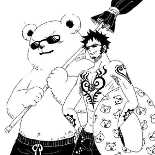 😌 emoji Trafalgar D Law @Blue_rose_sword Telegram sticker 23 of 40