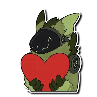 💖 emoji Viridian Protogen Telegram sticker 9 of 27