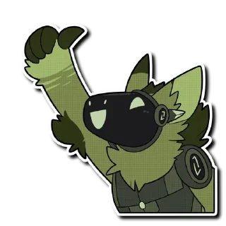 👍 emoji Viridian Protogen Telegram sticker 6 of 27