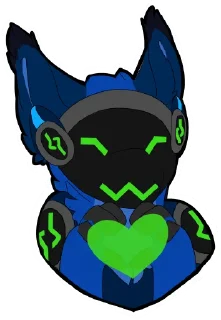💚 emoji Drakal - Protogen Telegram sticker 6 of 21
