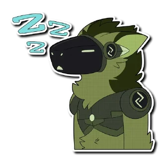 😴 emoji Viridian Protogen Telegram sticker 4 of 27