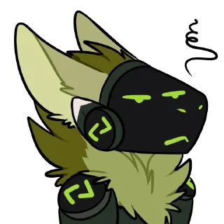 ➿ emoji Viridian Protogen Telegram sticker 18 of 27