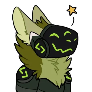 ✨ emoji Viridian Protogen Telegram sticker 15 of 27