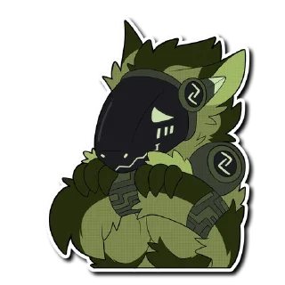 😣 emoji Viridian Protogen Telegram sticker 3 of 27