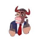 🖕 emoji THE BULL Telegram sticker 5 of 9