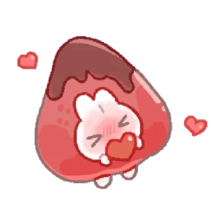 🍓 emoji bunny pie !! ୨ 🐰 ୧ @nkplz Telegram sticker 18 of 24
