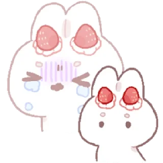 🍓 emoji bunny pie !! ୨ 🐰 ୧ @nkplz Telegram sticker 6 of 24