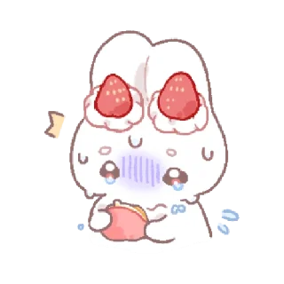 🍓 emoji bunny pie !! ୨ 🐰 ୧ @nkplz Telegram sticker 8 of 24