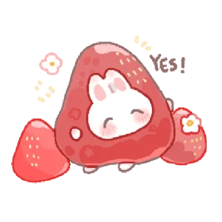 🍓 emoji bunny pie !! ୨ 🐰 ୧ @nkplz Telegram sticker 12 of 24