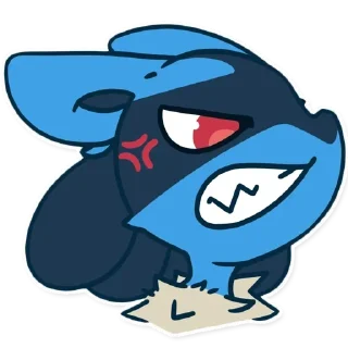 😡 emoji Lucario Stickers — @stckrRobot Telegram sticker 9 of 64
