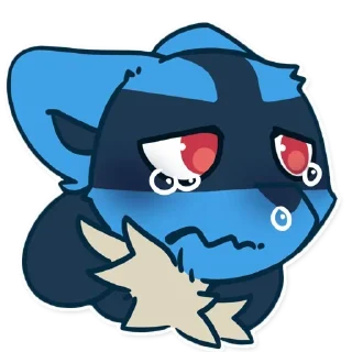 😢 emoji Lucario Stickers — @stckrRobot Telegram sticker 10 of 64