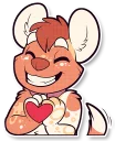 ❤ emoji Cinnamon Wild Dog Telegram sticker 12 of 36