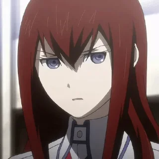 😒 emoji Kurisu, Asami, science & more Telegram sticker 16 of 120