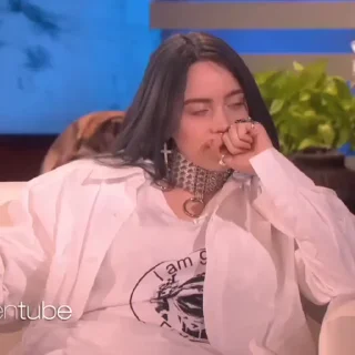 🤣 emoji Billie Eilish ¦ @figurinhasWa Telegram sticker 14 of 50
