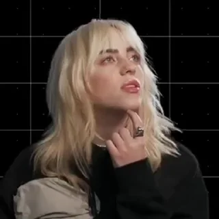 😐 emoji Billie Eilish ¦ @figurinhasWa Telegram sticker 24 of 50