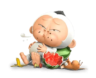 😴 emoji the daily life of baby gorilla @noustiker Telegram sticker 11 of 25