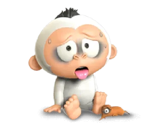🥵 emoji the daily life of baby gorilla @noustiker Telegram sticker 7 of 25