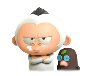 😤 emoji the daily life of baby gorilla @noustiker Telegram sticker 18 of 25