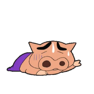 😊 emoji 不理不理左衛門動態貼圖 (Crayon Shin-chan 蠟筆小新) @kal_pc Telegram sticker 14 of 24