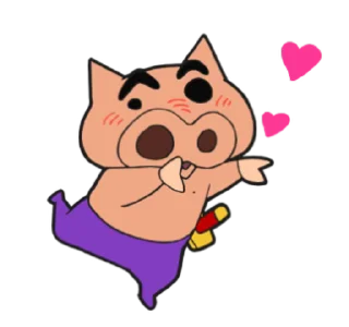 😊 emoji 不理不理左衛門動態貼圖 (Crayon Shin-chan 蠟筆小新) @kal_pc Telegram sticker 9 of 24