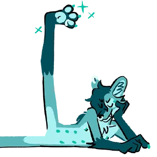 🦵 emoji Wolfie Telegram sticker 8 of 98